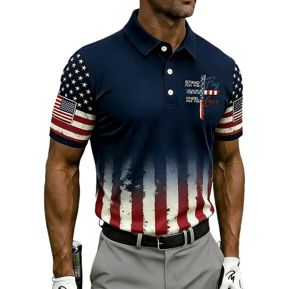 Domuza 250 Anniversary Usa Shirts for Men American Flag Graphics Button Up Casual Lapel Short Sleeve Tee Shirts Summer 2026 Fashion Comfort Top Hawaiian Navy 3XL