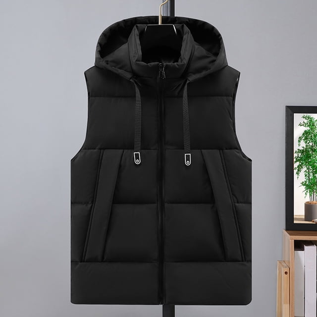 Ceisia Men's Fashion Stand Collar Zipper Sleeveless Tank with Pockets Casual Outerwear Gift