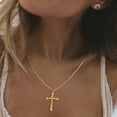 thumbnail image 6 of GDCOIN Cross Necklace 14k Gold Plated Dainty Religious Jewelry for Women and Men, 6 of 9