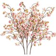 thumbnail image 2 of 40.5in Artificial Cherry Blossom Flowers Long Stems Fake Flowers Vase Arrangements for Wedding Home Japanese Decor (white), 2 of 7