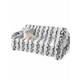 thumbnail image 2 of Black Spring Leaves Couch Cover for 2 Cushion Sofa, Pastoral Botanical Striped Flowers Washable Loveseat Sofa Covers Slipcover for Sectional Sofas L-Shaped, Couch Throw Cover 71"x118", 2 of 9