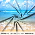 thumbnail image 2 of Beach Shower Curtain, Tropical Sea Beach Ocean Waves Blue Sky Seaside Scene Bathroom Curtain Waterproof Fabric Machine Washable with Hooks,72" Wx84 L, 2 of 6
