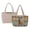 Blue - Aztec Sunflower Horse, variant on ZUXONGSY Skull Rose Print Fashion Reversible Tote Bag for Women – Lightweight Quilted Shoulder Bag with Trendy Prints & Classic Side, Camel