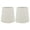 Natural, Grey, variant on Set of 2 Eggshell Linen Clip On Chandelier Lamp Shades, 4-inch by 5-inch by 5-inch