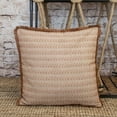 thumbnail image 3 of Parkland Collection Transitional Stripes Brown Square 24" x 24" Pillow, 3 of 7