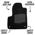 thumbnail image 4 of ecoMats Carpet Floor Mats Fit for 2014 to 2023 Jeep Cherokee with Non-Slip Driver Heel Pad, Front and Rear, Black, 4 of 12