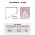 thumbnail image 6 of Pink Burlap Texture Swag Valances for Windows, Farmhouse Vintage Pink Rod Pocket Sheer Valances for Small Windows, Swag Toppers Light Filtering for Kitchen Living Room 2 Panels 36''x36'', 6 of 6