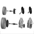 thumbnail image 2 of Harmonic Balancer Puller Removal & Install Tool Kit Flywheel Remover Crankshaft Pulley Removal Steering Wheel Pulling Set, 2 of 6