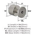 thumbnail image 5 of Amerock Balata 1 inch (25mm) Diameter Satin Nickel Cabinet Knob, 5 of 6