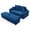 Loveseat-Blue, variant on Modern Corduroy Upholstered Sofa Loveseat Modular Couch with Storage Ottoman and Cup Holders for Living Room Bedroom Apartment