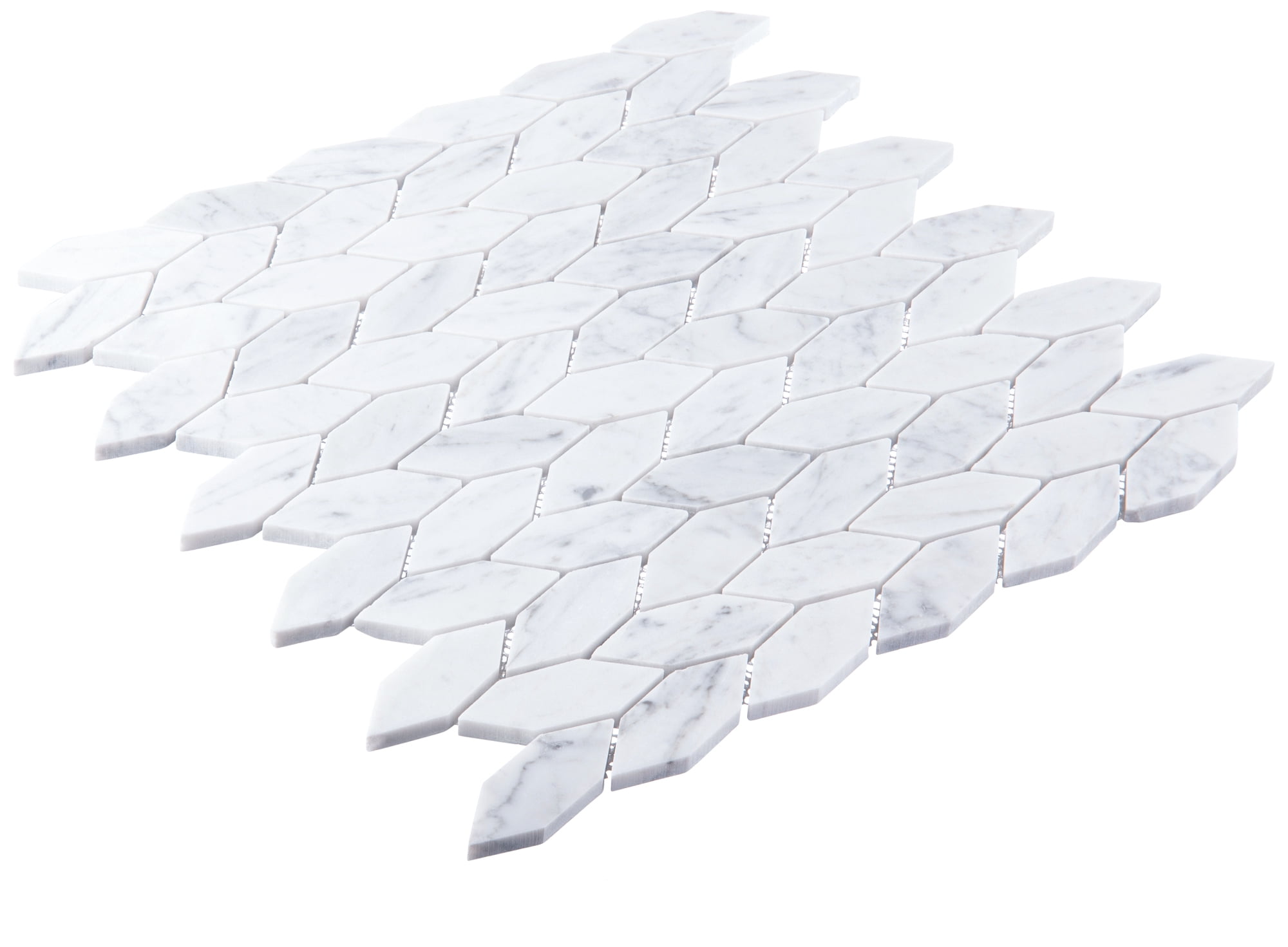 Channing Elongated Hex 1" x 2.5" Marble Honeycomb Mosaic Wall & Floor Tile