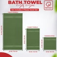 thumbnail image 5 of RIVERSIDE 3 Piece Cotton Towel Set Bath 27x54 and Hand 16x28 Towel with Washcloth 12x12, Lightweight & Soft - Sage, 5 of 9