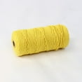 thumbnail image 1 of Zhuge Cordón de macramé de 3 mm x 110 yardas, cuerda de algodón de macramé natural, cuerda de macramé de colores para colgar plantas, colgador de pared, amarillo, 1 of 4