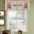 thumbnail image 3 of 2 Pack Valances for Window, Brown Easter Short Curtains for Kitchen Bedroom Living Room, Spring Watercolor Bunny Plaid Checkered Rod Pocket Small Window Treatment Valance Drapes 42 x 18 Inch, 3 of 8