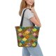 thumbnail image 2 of Fotbe Colorful Circle Bolsa de Playa con Estampado, Bolsa de Hombro, Bolsa de Mano Espaciosa, Bolsa de Viaje Ligera, Bolsa de Compras Versátil, 2 of 6