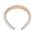 thumbnail image 4 of Nvzi Diadema para el cabello, diadema con diamantes de imitación, aro de perlas, diademas blancas, tocado vintage, 4 of 4
