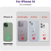 for iPhone 14 Case, Silicone Shockproof Slim Thin Phone Case for iPhone 14 6.1 inch (Calke Green)