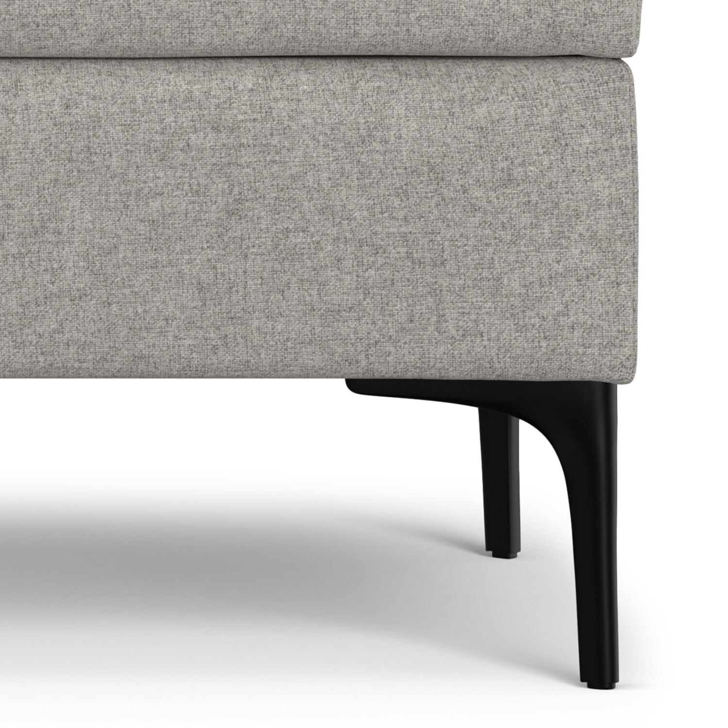 Simpli Home Rebecca 48 inch Wide Mid Century Modern Rectangle Large Coffee Table?Storage Ottoman with Lift up Lid in Cloud Grey Polyester