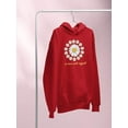 thumbnail image 3 of Love Myself Daisy Garland Hoodie Women - Women Hoodie, Red, 3XL, 3 of 4