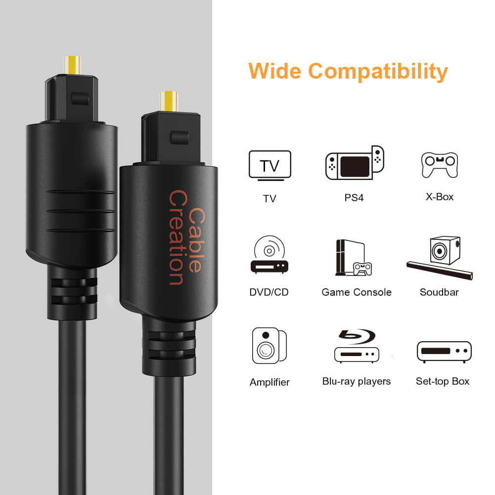 KabelDirekt – 3m câble Audio numérique Optique/câble TOSLINK (TOSLINK vers  TOSLINK, câble Fibre Optique pour Home cinéma, PS5, Xbox) Pro Series