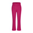 thumbnail image 7 of Girls Flare Leggings with Side Pockets and Elastic Waistband – Bell Bottom Athletic Pants for Active Kids,Hot Pink 11-12 Years, 7 of 7