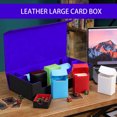 thumbnail image 2 of Magnetic Card Deck Case Multifunction Faux Leather TCG Trading Game Card Holder Organizer Large Capacity Sports Play Card Storage Box, 2 of 7