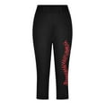thumbnail image 4 of AUNVITO Girls Baseball Print Yoga Capris Casual Sporty Stretchy High Waist Athletic Pants Fashion Activewear, 4 of 4