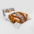 thumbnail image 2 of Ambesonne Animal Bedding Set 4 Pcs, Wildlife Savannah Tiger Art, Queen, Pale Grey and Marigold, 2 of 2
