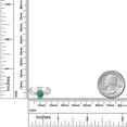 thumbnail image 3 of Gem Stone King 2.14 Ct Green Malachite E-F Lab Grown Diamond 925 Silver and 10K Yellow Gold Ring, 3 of 3