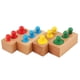 thumbnail image 2 of 4 piezas Montessori bloques cilíndricos con perillas de madera juguetes de tablero de práctica educativa para Vistoso, 2 of 7