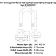 thumbnail image 6 of Chicago Hardware Hot Dip Galvanized Drop Forged Clips, 6 of 11