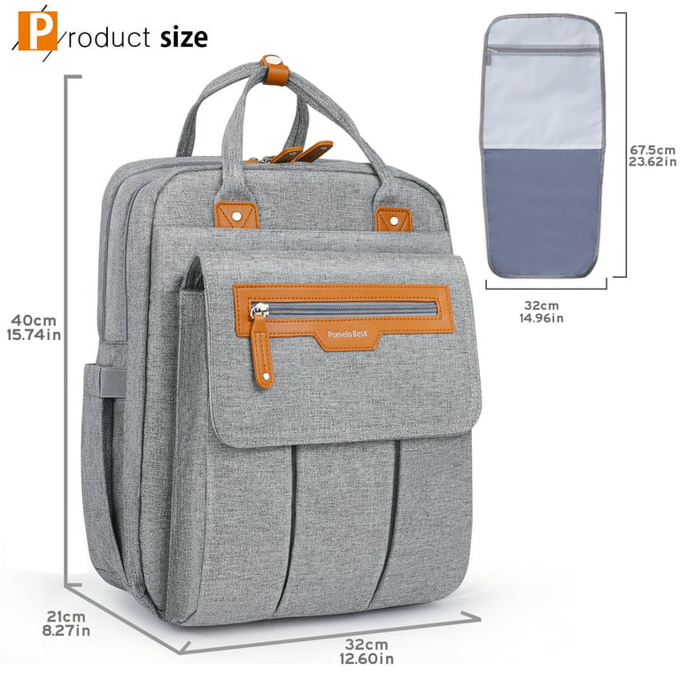Pomelo Best Diaper Bag Tote Nappy Changing Bags Unisex Baby Bags for Boys  Girls Multifunction Waterproof Travel Diaper Bag Organizer with Diaper