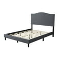 thumbnail image 3 of Home Design Manuel Twin Upholstered Platform Bed Frame with Nailhead Trim and Foam-Filled Headboard, Gray, Easy assembly, 3 of 6