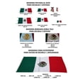 thumbnail image 2 of Bandera de México dm Doble Tela Razo 90x1.58 Pintado al Oleo, 2 of 2