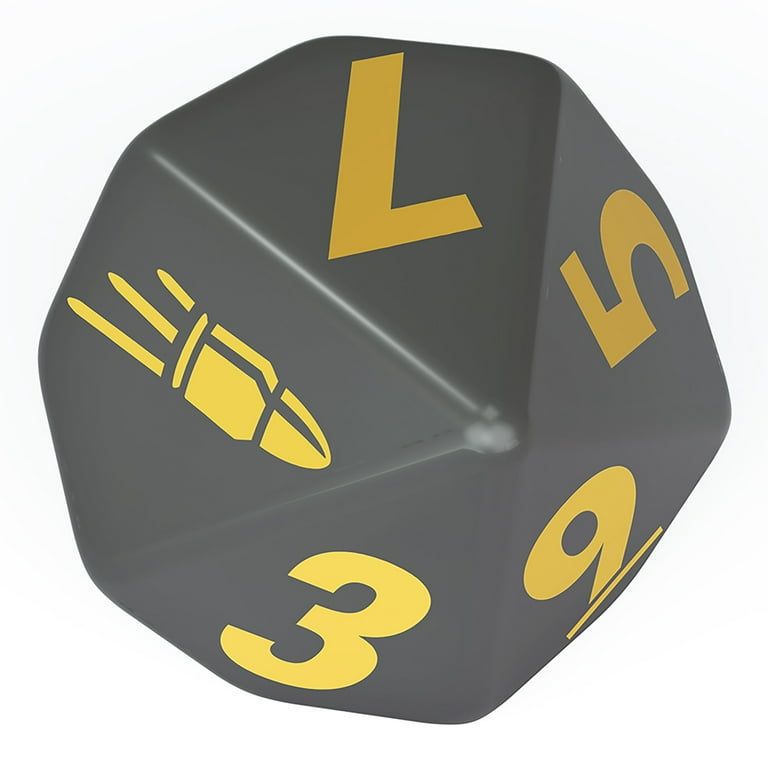 Modiphius Entertainment: Fallout Factions: Dice Sets - The Operators - 12 Engraved Dice, Tabletop Miniatures Game Accessory, Officially Licensed Modiphius Entertainment: Fallout Factions: Dice Sets - The Operators - 12 Engraved Dice, Tabletop Miniatures Game Accessory, Officially Licensed