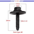 thumbnail image 5 of Mean Mug Auto 19212-71319B 100x M4.2-1.41 x 20 mm Bumper, Grille and Fog Lamp Hex Head Sems Tapping Screw and 17mm Washer With 5 Pcs Auto Trim Removal Tools Kit Replaces GM OEM: 11547420, 5 of 8