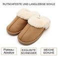 thumbnail image 2 of Pantuflas de invierno para mujer y hombre, cálidas, de piel de cordero, de felpa, suaves y antideslizantes, para interior y exterior, 2 of 5
