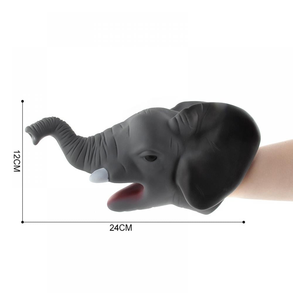 Soft Animal Hand Puppet w/Working Mouth Role-Play  Time Elephant 