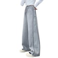 thumbnail image 2 of SUXIAN Girls Sweatpants Loose Fit Versatile Casual Jogger Elastic Waist Soft Comfortable Play School Everyday Outfit Pants For Girls Grey_001 12-13 Years, 2 of 7