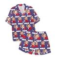 thumbnail image 4 of Children DIY Anniversary Print Pajama Set Short Sleeve Button Up Top And Shorts Set, 4 of 5