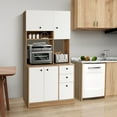 thumbnail image 5 of Costway 71'' Tall Kitchen Pantry Buffet Hutch Freestanding Storage Cabinet 4 Doors White, 5 of 11