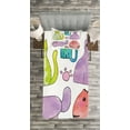 thumbnail image 3 of Ambesonne Kitten Quilted Bedspread Set 2 Pcs, Cats in Watercolor Style, Twin Size, Multicolor, 3 of 3