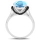 thumbnail image 2 of 4.94 Carat Genuine Baby Swiss Blue Topaz and Black Diamond .925 Sterling Silver Ring QJ Model, 2 of 3