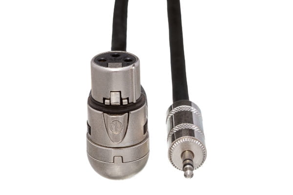 Hosa MXM-015RS Microphone Cable 3.5 mm TRS Male to Neutrik Right Angle XLR Female 15 foot