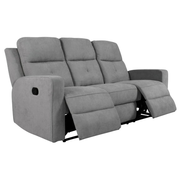 SOFÁ RECLINABLE MOON 3 PLAZAS GRIS OXFORD
