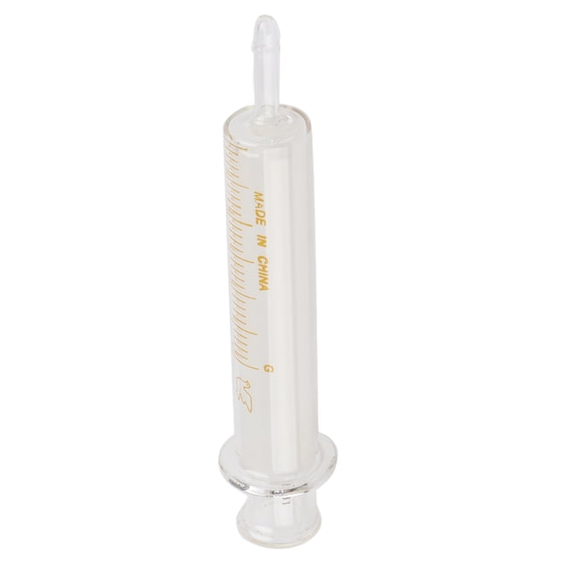 Jeringa de glicerina de vidrio reutilizable de 30 ml para alimentación líquida y enema: ideal para experimentos biológicos