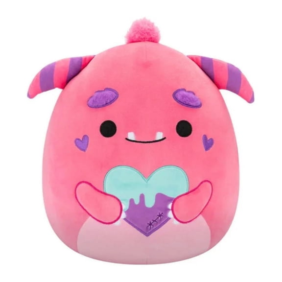 8" Squishmallows 2025 Original 8-Inch Valentine Squad Plush - Collectible Soft & Squishy Mini Stuffed Animal Toy (Mont the Pink Love Monster with Heart)