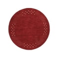 thumbnail image 2 of Rugsotic Carpets Hand Knotted Loom Wool 10'x10' Round Area Rug Contemporary Red L00530, 2 of 9