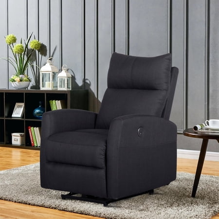 Tatahance 29.25'' Wide Manual Glider Standard Recliner Black