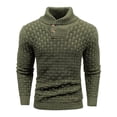 thumbnail image 1 of Rbaofujie Fall Sweaters Men'sWinter Knitted Solid Color Design Long Sleeved Stand Up Collar Sweater Green Fall Sweaters, 1 of 2